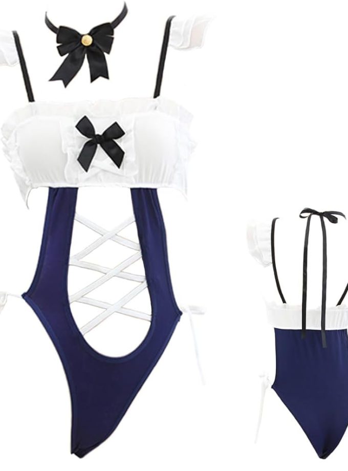 Womens Japanese Lingerie Cosplay Anime Bikini Outfit Lolita Sexy Jumpsuit One Piece Underwear